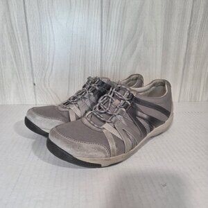 Dansko Womens 9.5 Henriette Gray Suede Walking Comfort Mesh Trail Shoes 40